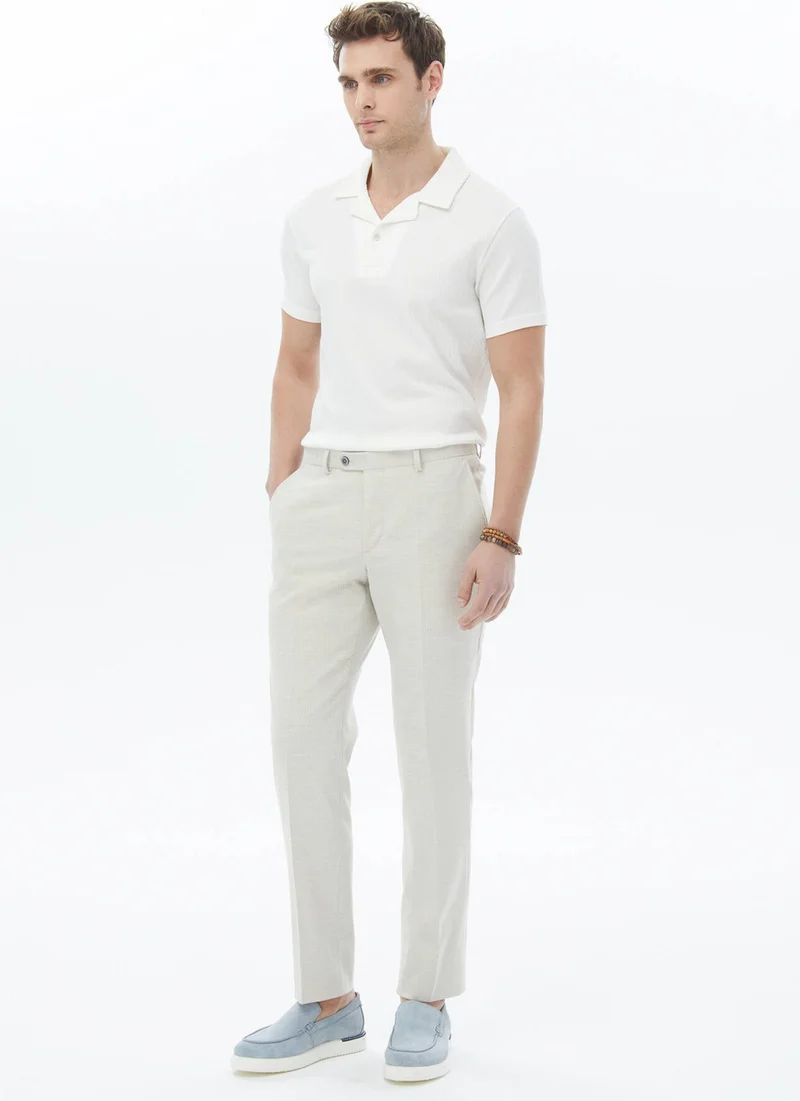 كيب White Jacquard Cuban Collar Cotton Blend T-Shirt