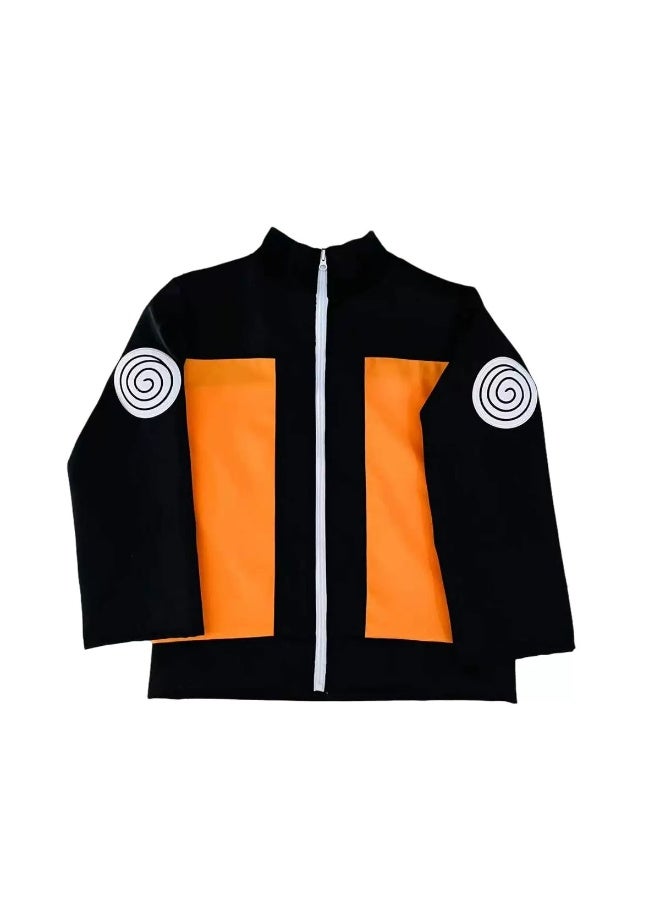 Naruto Uzumaki Kids Cosplay Costume Set (Jacket + Pants + Headband) – Anime-Accurate Design, Three Sizes Available Size:S(105-115CM) - Image 4