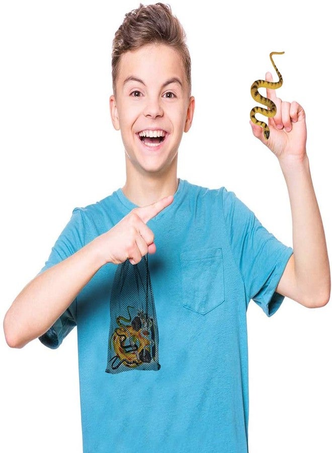 ArtCreativity Snake Play Set in Mesh Bag, Pack 12 Snake Figurines in Assorted Designs, Bath Water Toys for Kids, Party Décor and Party Favors for Boys and Girls - Image 4