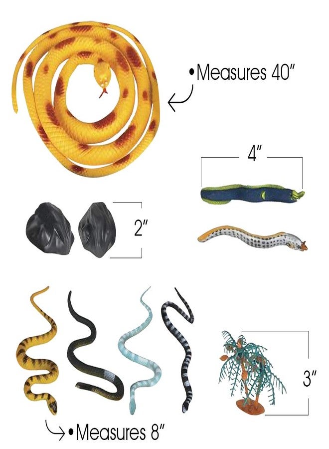 ArtCreativity Snake Play Set in Mesh Bag, Pack 12 Snake Figurines in Assorted Designs, Bath Water Toys for Kids, Party Décor and Party Favors for Boys and Girls - Image 3