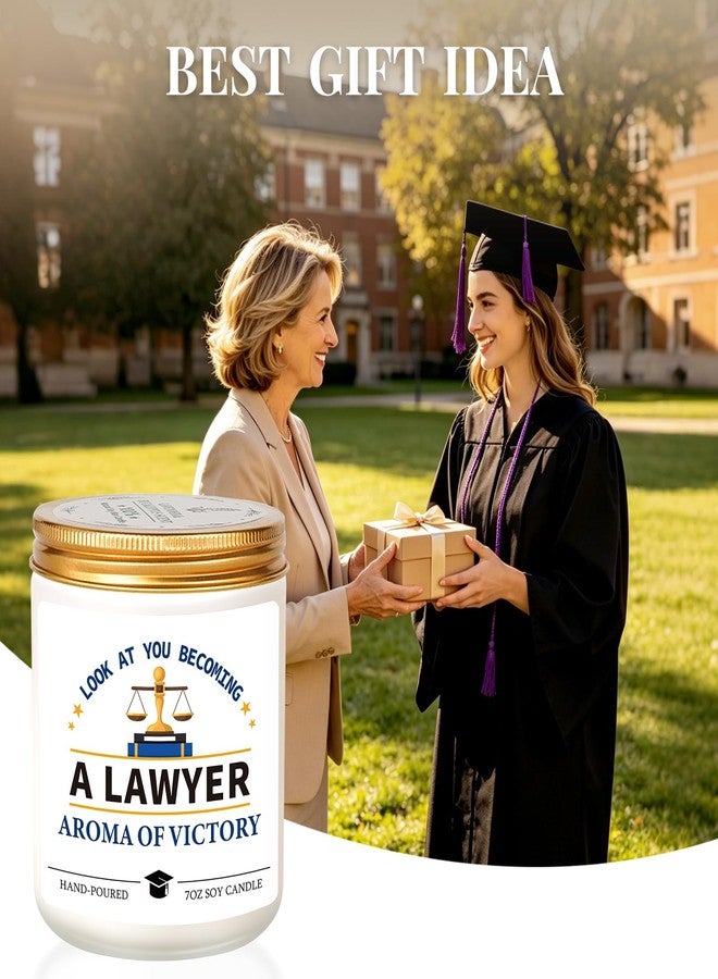 Hudiegify Law School Graduation Gifts, Bar Exam Gift for Future Lawyer, Law Student, Attorney, Graduation Decorations, Lawyers Gifts for Women Men, Look At You Becoming A Lawyer Candle, Laws Office Decor - Image 2