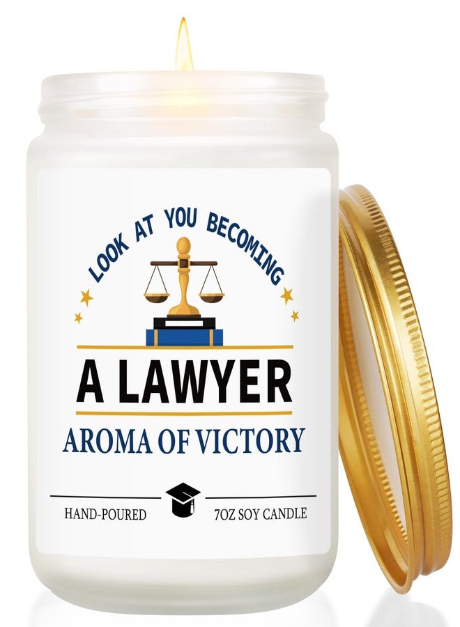 Hudiegify Law School Graduation Gifts, Bar Exam Gift for Future Lawyer, Law Student, Attorney, Graduation Decorations, Lawyers Gifts for Women Men, Look At You Becoming A Lawyer Candle, Laws Office Decor - Image 1