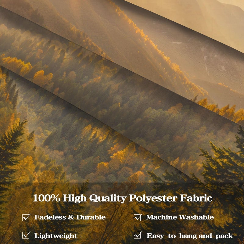 kampdream Landscape Tapestry, Scenery Art Wall Tapestries, Nature Wall Decor for Bedroom Living Room Backdrop Warm Sunset Mountain 36Ã—48 inches - Image 5