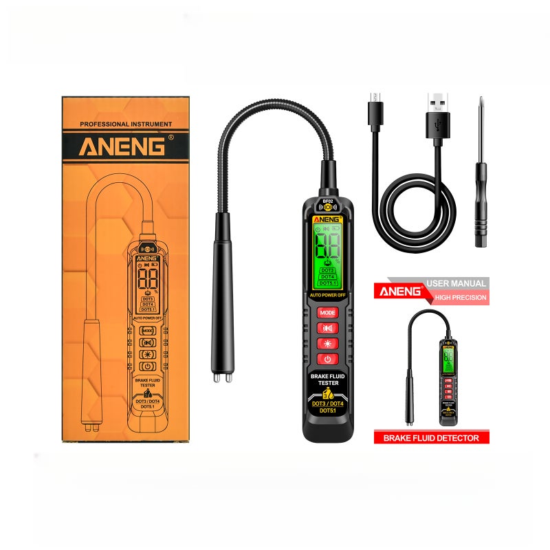 BF02 Brake Fluid Tester Moisture Quality Check for DOT3 4 5.1 Car Brake Oil Analysis Automotive Diagnostics Tool - Image 1
