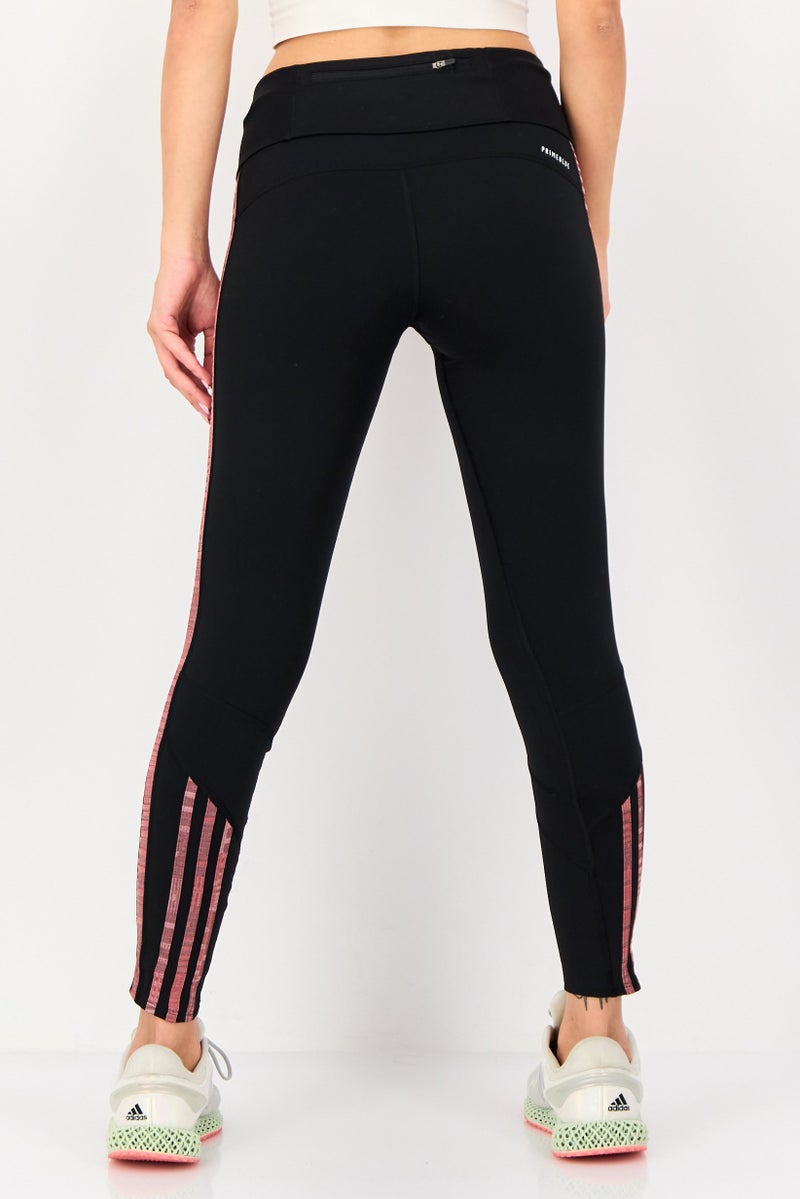 Adidas Women Sportswear Fit Brand Logo Running Tights, Black - Image 4