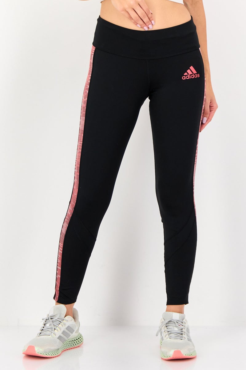 Adidas Women Sportswear Fit Brand Logo Running Tights, Black - Image 1