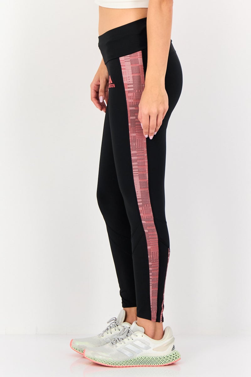 Adidas Women Sportswear Fit Brand Logo Running Tights, Black - Image 3