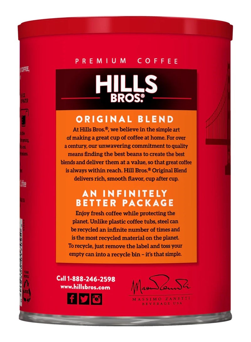 Hills Bros Hills Bros. Coffee Original Blend - Medium Roast - Ground - 320 gm  - Image 2
