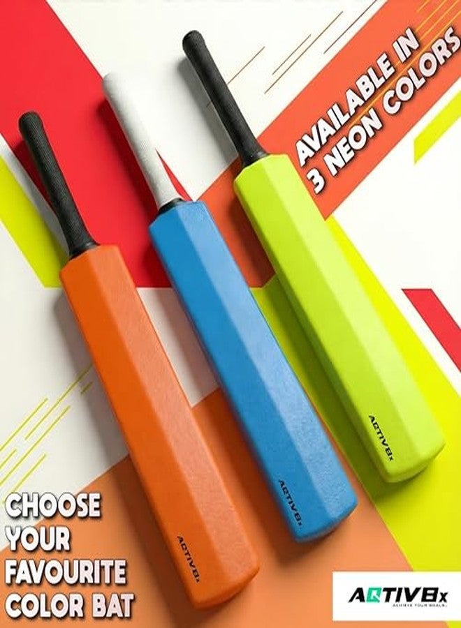 AQTIV8x Plastic Bat, Hard Plastic Cricket Bat, Tennis Cricket Bat, Turf Tennis Bat Lightweight (Size 6, Orange) - Image 4