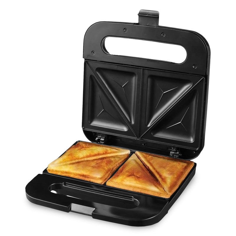 OVENTE Electric Sandwich Maker with Non-Stick Plates, Indicator Lights, Cool Touch Handle, Easy to Clean and Store, Perfect for Cooking Breakfast, Grilled Cheese, Tuna Melts and Snacks, Black GPS401B - Image 1