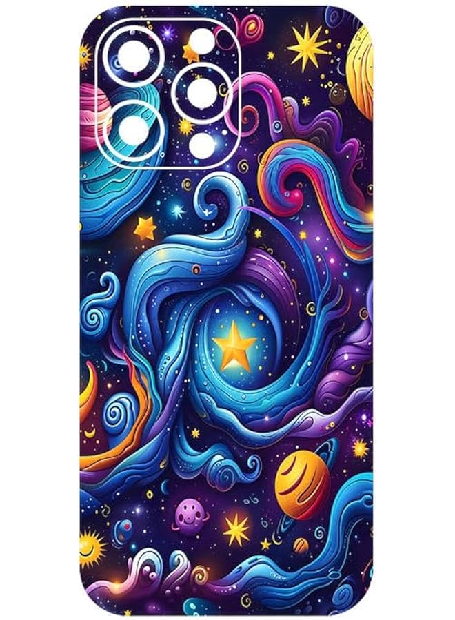 308 ملصق حماية خلفي لهاتف iPhone 16 Pro Max من Space Galaxy And Planet، ليس غطاء حماية