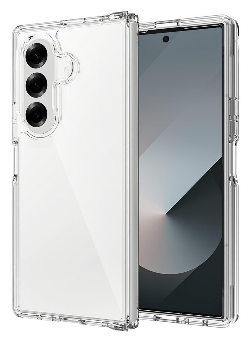 Slim Case for Samsung Galaxy Z Fold 7, Crystal Transparent Hard PC Shell, Anti-Scratch Shockproof Protective Phone Cover  - Image 1