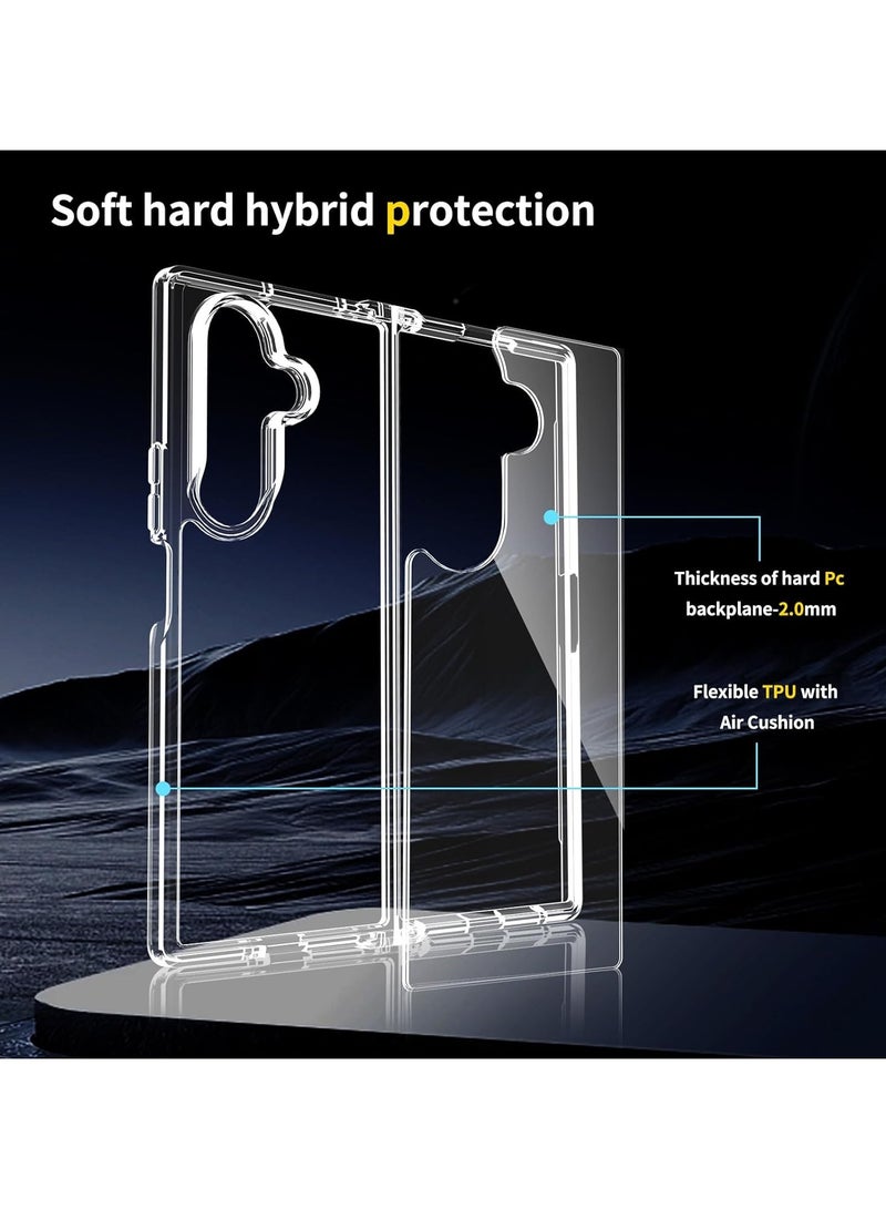 Slim Case for Samsung Galaxy Z Fold 7, Crystal Transparent Hard PC Shell, Anti-Scratch Shockproof Protective Phone Cover  - Image 4
