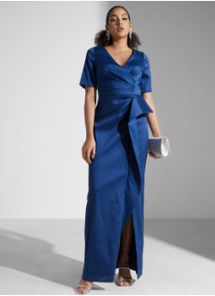AIDAN MATTOX Surplice Neck Ruffle Dress  - Image 1