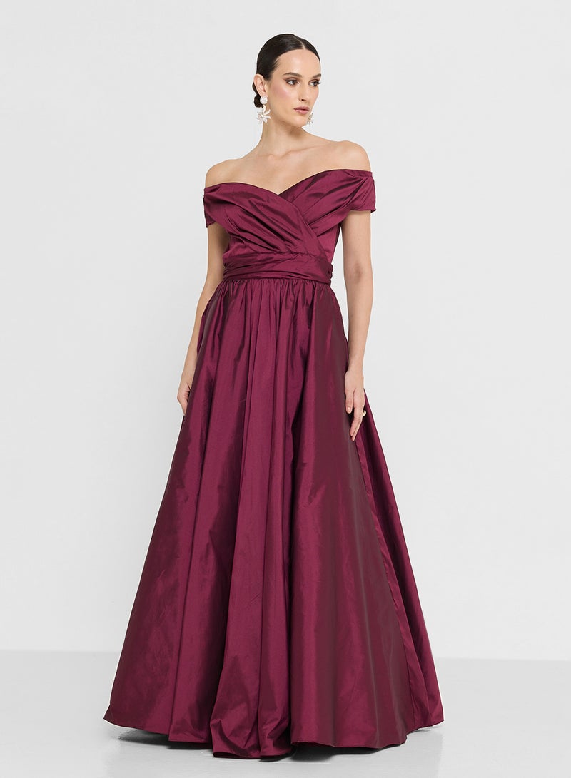 Namshi x Off Shoulder Ball Gown Dress - Image 2