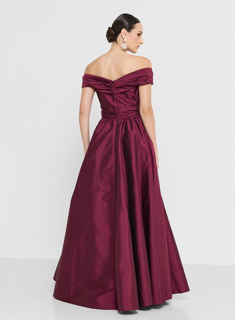 Namshi x Off Shoulder Ball Gown Dress - Image 3