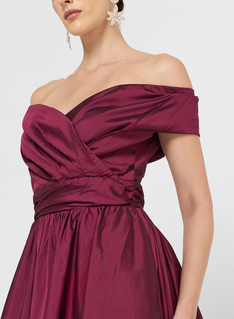 Namshi x Off Shoulder Ball Gown Dress - Image 4