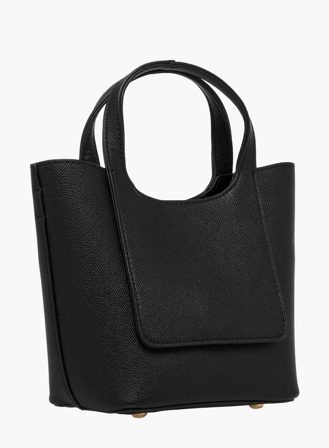 Flora Bella By Shoexpress Solid Tote Bag with Detachable Strap and Pouch