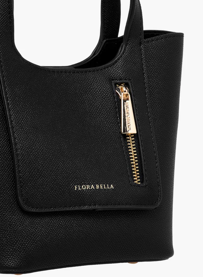 Flora Bella By Shoexpress Solid Tote Bag with Detachable Strap and Pouch