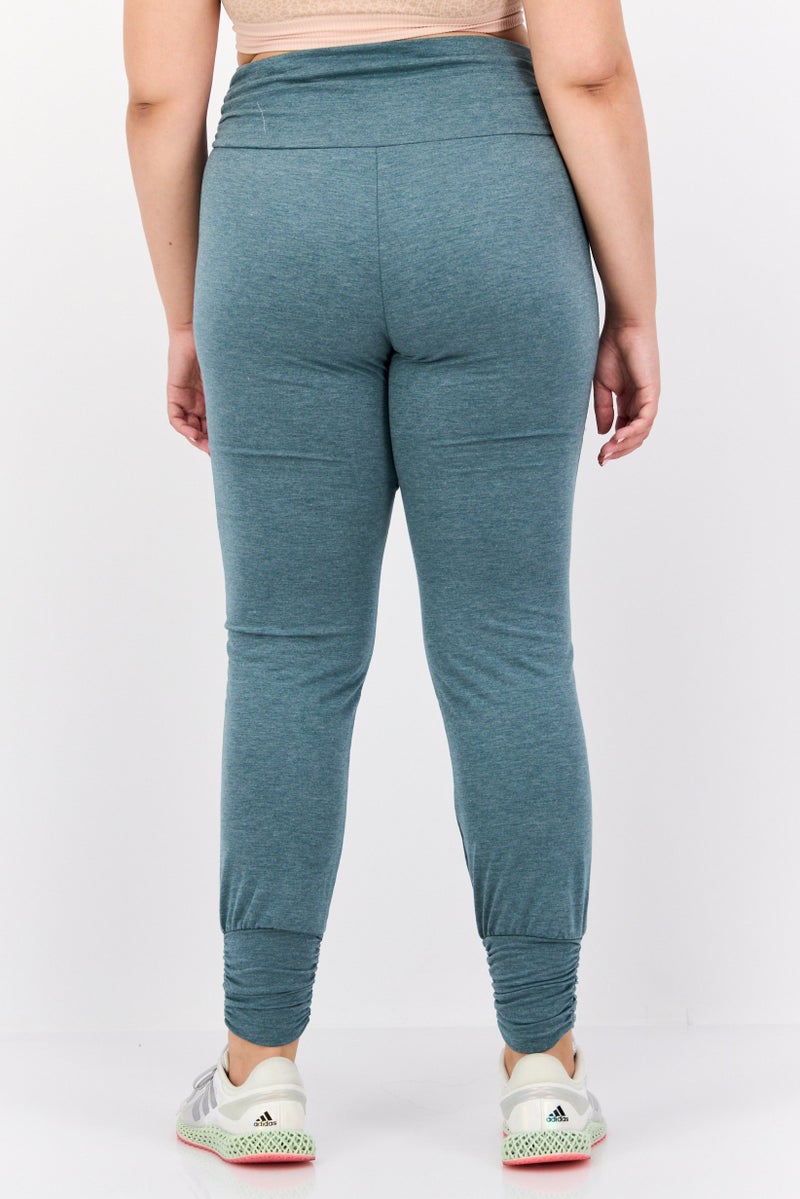Tahari Sports Women Sportswear Fit Training Jogger Pants, Heather Green  - Image 2