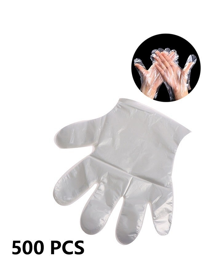 500Pcs Paraffin Gloves Hand Treatment Shower Gloves Paraffin Gloves Shower Gloves Disposable Plastic Glove Liners for Pedicure Pedicure Spa Drying Hands - Image 1