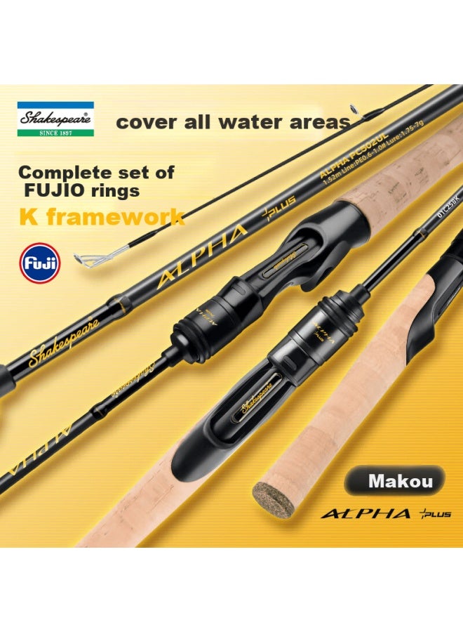 Shakespeare Gun Handle Rod Single Rod Long Cast Carbon Fishing Rod Fuji Guide Ring 1.68m Gun Handle Ul Micro Fishing Rod - Image 1