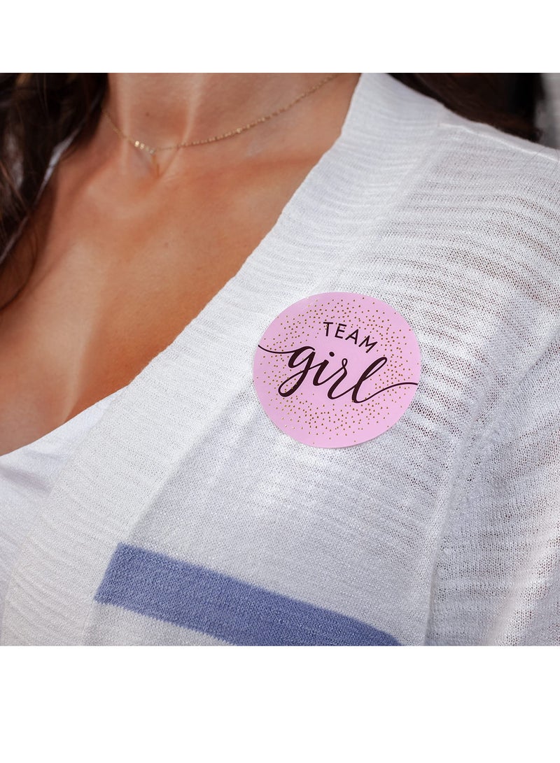 KASTWAVE 80 Sheets Gender Display Stickers with Gold Foil for Team Boy and Team Girl Labels Pink and Blue Gender Labels for Party Invitations and Voting Games, Baby Shower Labels (Circle) - Image 5