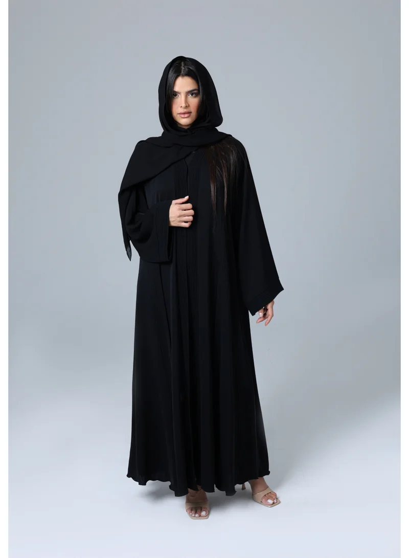 اكسا عباية سادة غير رسمية اسود