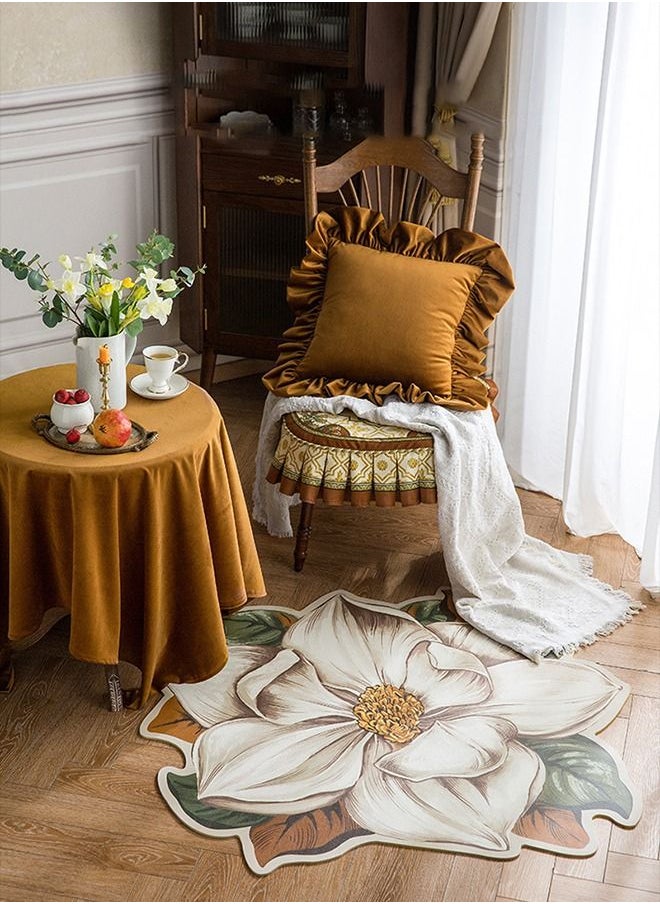 Arabest Floral Printed Area Rugs  Multicolour  80 centimeter  - Image 1