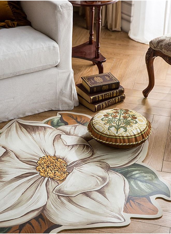Arabest Floral Printed Area Rugs  Multicolour  80 centimeter  - Image 4