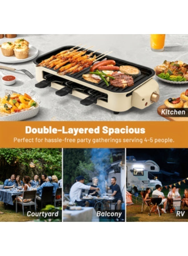 Smokeless electric grill, indoor grill, detachable non-stick pan, 1500W, portable barbecue grill, electric grill, stainless steel, dishwasher safe, perfect Christmas gift - Image 5
