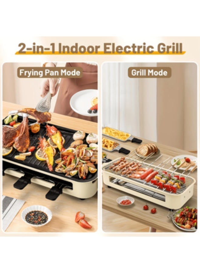 Smokeless electric grill, indoor grill, detachable non-stick pan, 1500W, portable barbecue grill, electric grill, stainless steel, dishwasher safe, perfect Christmas gift - Image 4