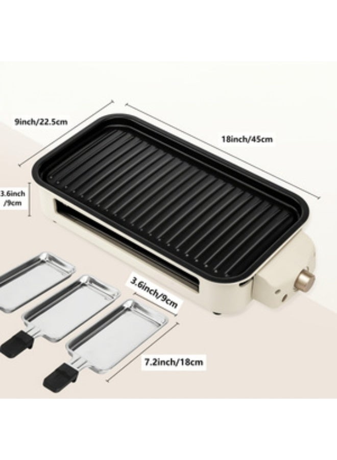 Smokeless electric grill, indoor grill, detachable non-stick pan, 1500W, portable barbecue grill, electric grill, stainless steel, dishwasher safe, perfect Christmas gift - Image 2