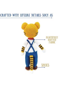 Happy Threads Happy Threads | Handmade Crochet Tiger,Rocky, 26 cms, Best Size for Girls & Boys, Stuffed Soft Toy for Small Kids  - Image 2