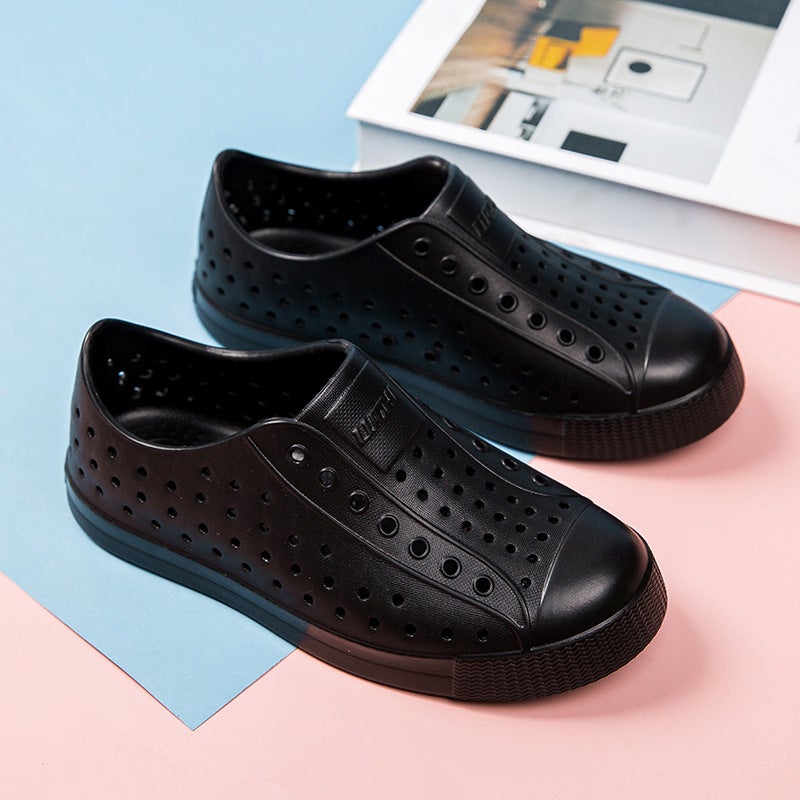 2024 Children'S New Hole Shoes Eva Lightweight Non-Slip Solid Color Garden Shoes For Boys And Girls 25-35 - Image 1