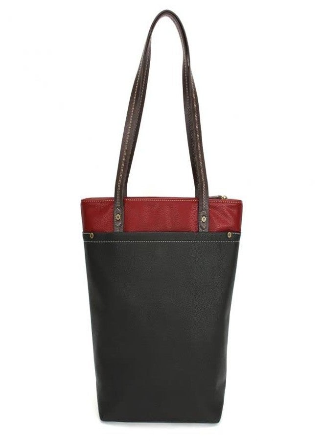 Chala Group Deluxe Vegan Leather Every Day Tote Bag Purse : 13.5 x 14 inches (Hummingbird) - Image 4