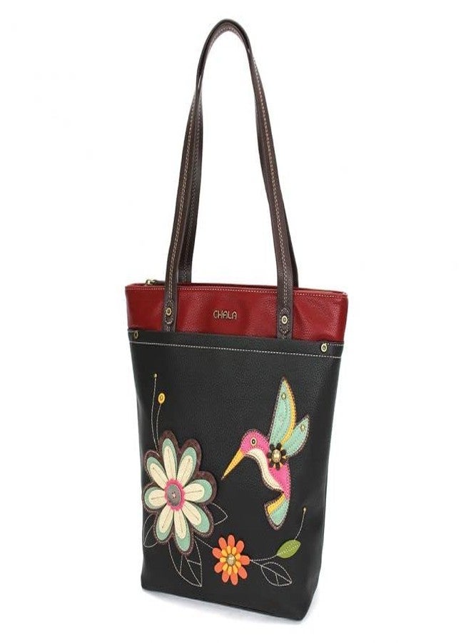 Chala Group Deluxe Vegan Leather Every Day Tote Bag Purse : 13.5 x 14 inches (Hummingbird) - Image 2