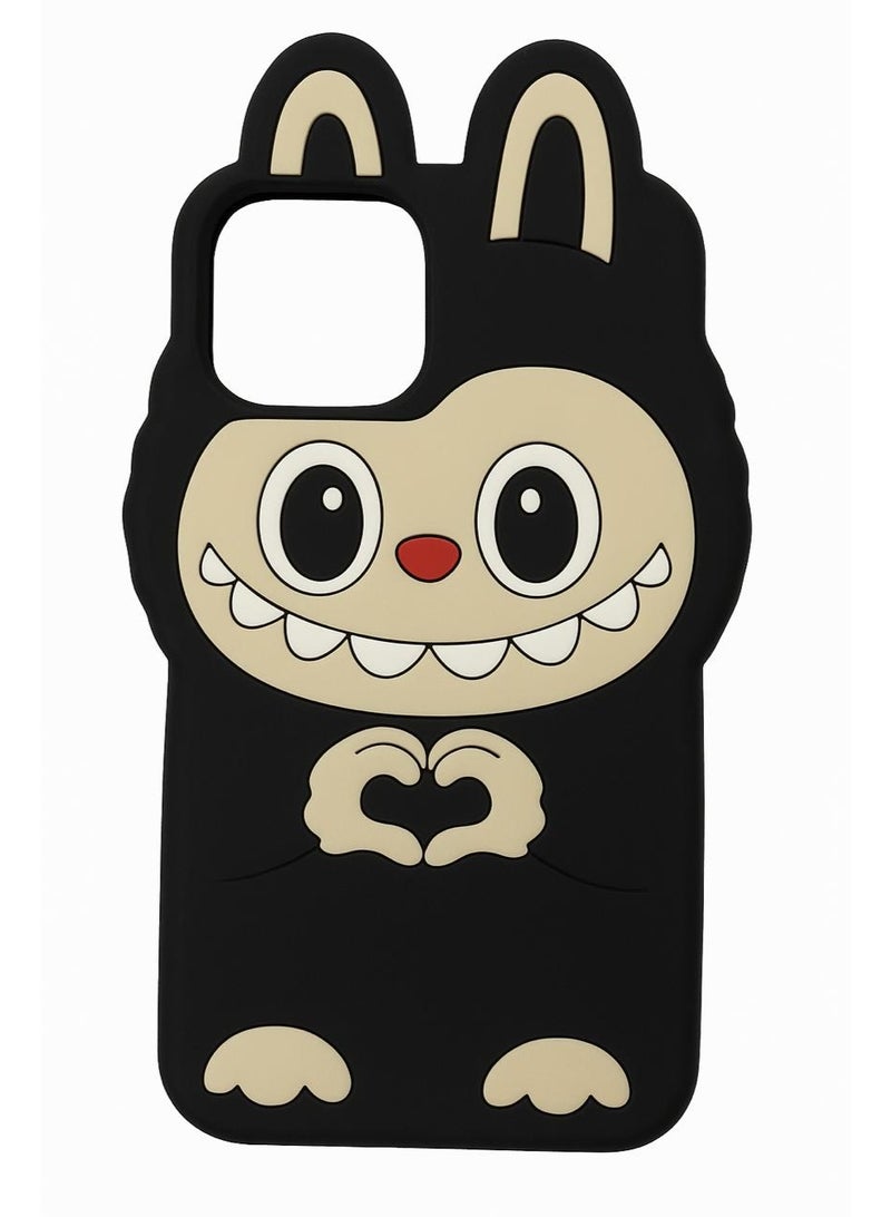 LABUBU 3D Silicone Phone Case  Cute Cartoon Design Shockproof Protective Cover16 pro max