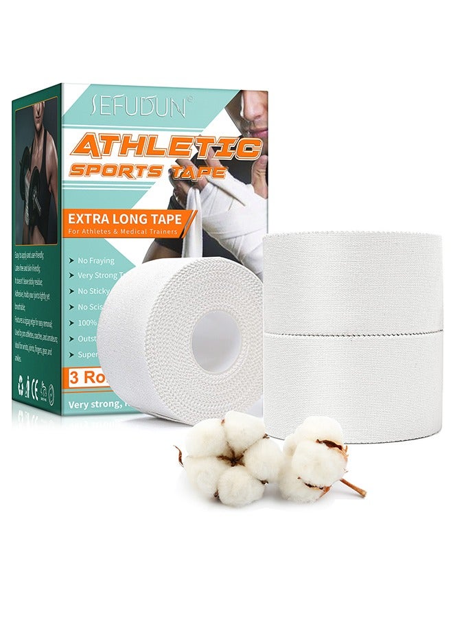 SEFUDUN Elastic Sports Bandage Muscle Patch Pure Cotton Material Sports Elastic Tape 3 Rolls - Image 1