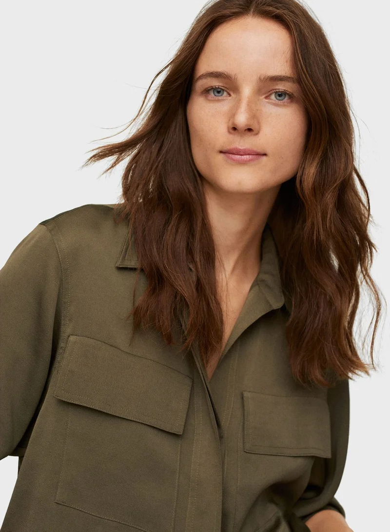 MANGO Button Down Shirt