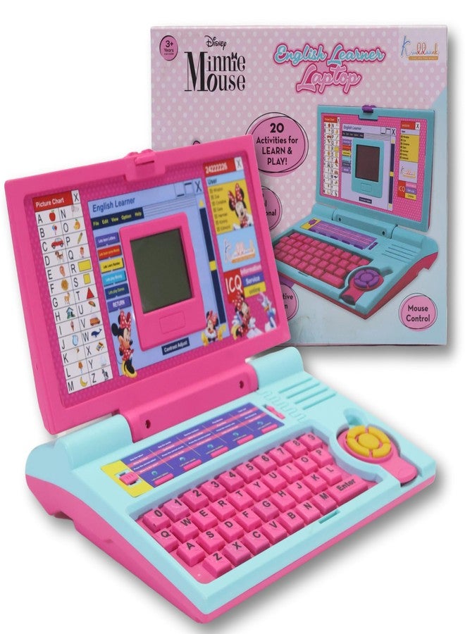 Kriiddaank Krriiddaank Minnie Theme Educational Laptop for Kids - 20 Learning Activities for 3+ Girls, Interactive Toy for Alphabet, Numbers, Math, Music & Logic - Pink (ISI Certified)|Birthday Gift - Image 1