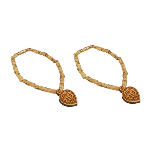 KAUSHEVA Small Tulsi Mala with Radhaji Locket for Laddoo Gopal Set of 2 Mala - Image 1