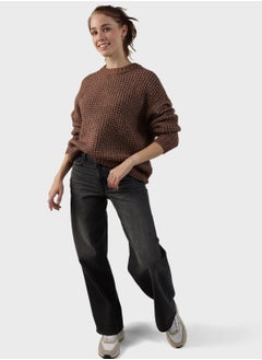 Crew Neck Knitted Sweater