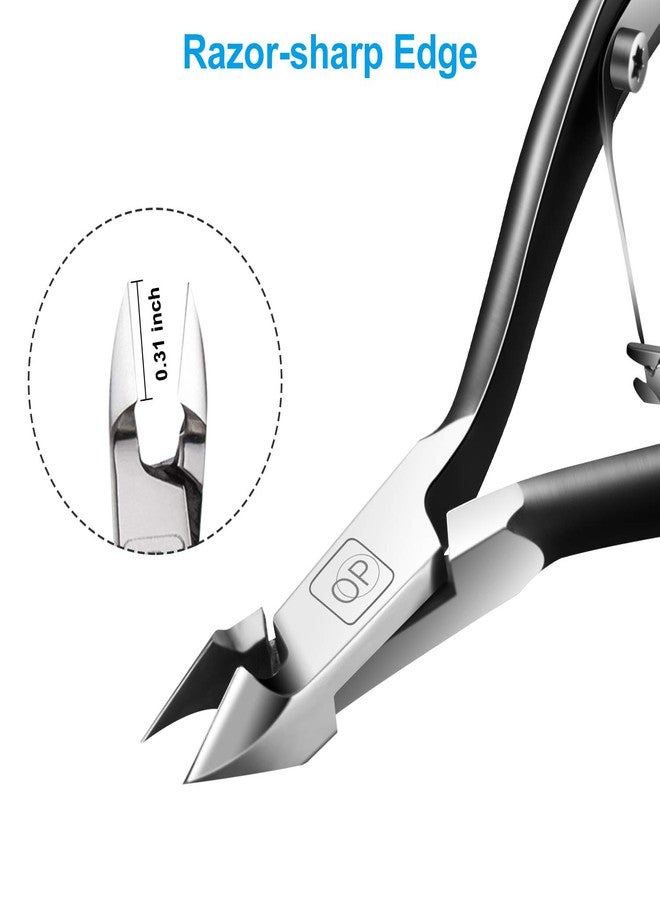 opove Cuticle Nippers Cuticle Trimmer Remover Clippers Stainless Steel Cutter Extremely Sharp Scissors Manicure Tool Nail Care, opove X7 Black - Image 2