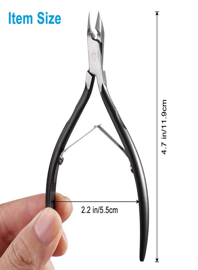 opove Cuticle Nippers Cuticle Trimmer Remover Clippers Stainless Steel Cutter Extremely Sharp Scissors Manicure Tool Nail Care, opove X7 Black - Image 5