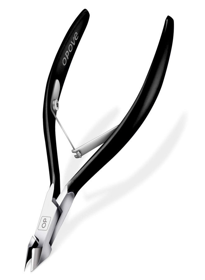 opove Cuticle Nippers Cuticle Trimmer Remover Clippers Stainless Steel Cutter Extremely Sharp Scissors Manicure Tool Nail Care, opove X7 Black - Image 1