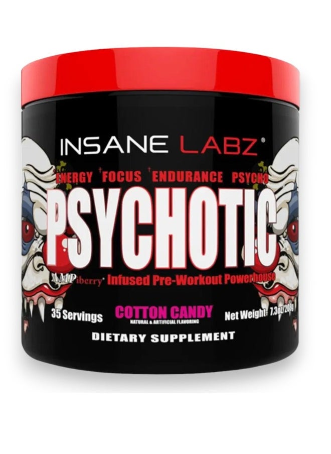 Insane labz Psychotic, Cotton Candy Flavour, 35 Servings 