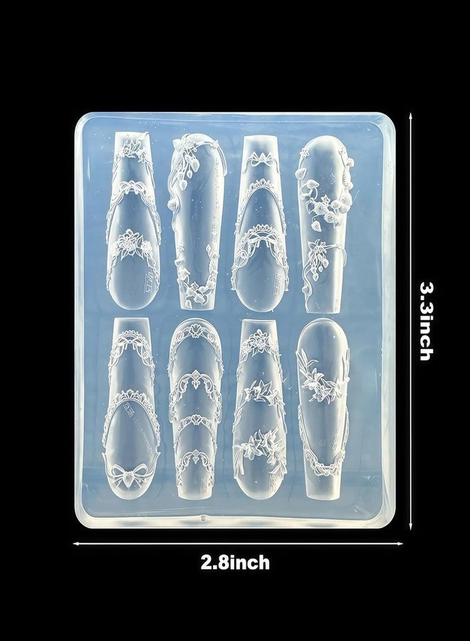 مجموعة من 8 قطع من أدوات تزيين الأظافر، قوالب تزيين الأظافر، سهلة التشكيل والإزالة، مناسبة للمبتدئين والمحترفين - Image 3