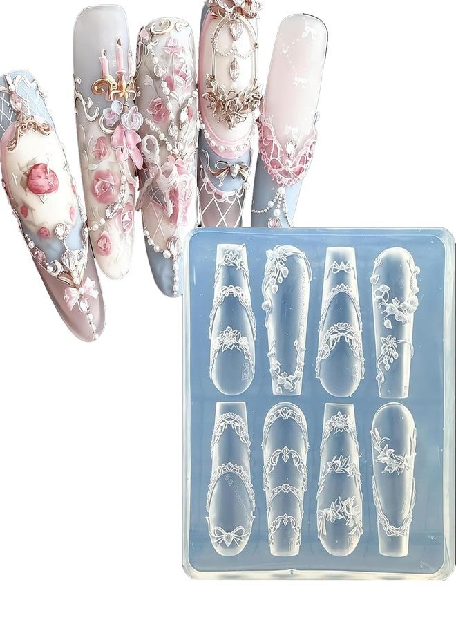 مجموعة من 8 قطع من أدوات تزيين الأظافر، قوالب تزيين الأظافر، سهلة التشكيل والإزالة، مناسبة للمبتدئين والمحترفين - Image 1