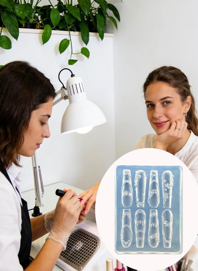 مجموعة من 8 قطع من أدوات تزيين الأظافر، قوالب تزيين الأظافر، سهلة التشكيل والإزالة، مناسبة للمبتدئين والمحترفين - Image 5